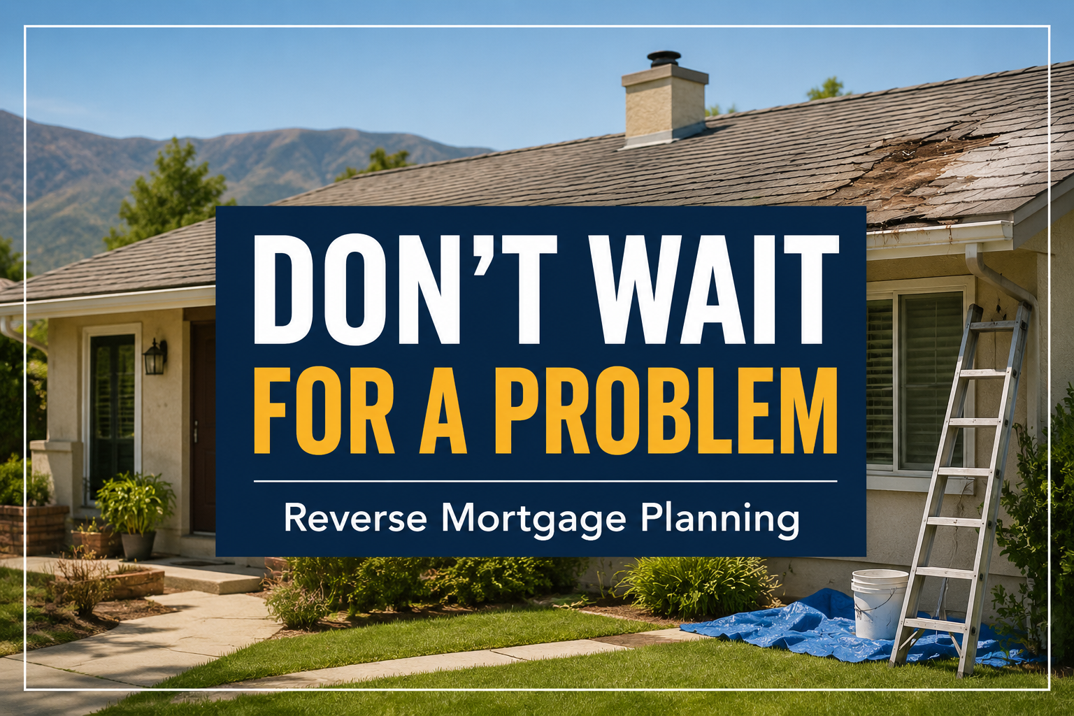 Home with roof repairs representing property-condition issues that can affect a reverse mortgage appraisal